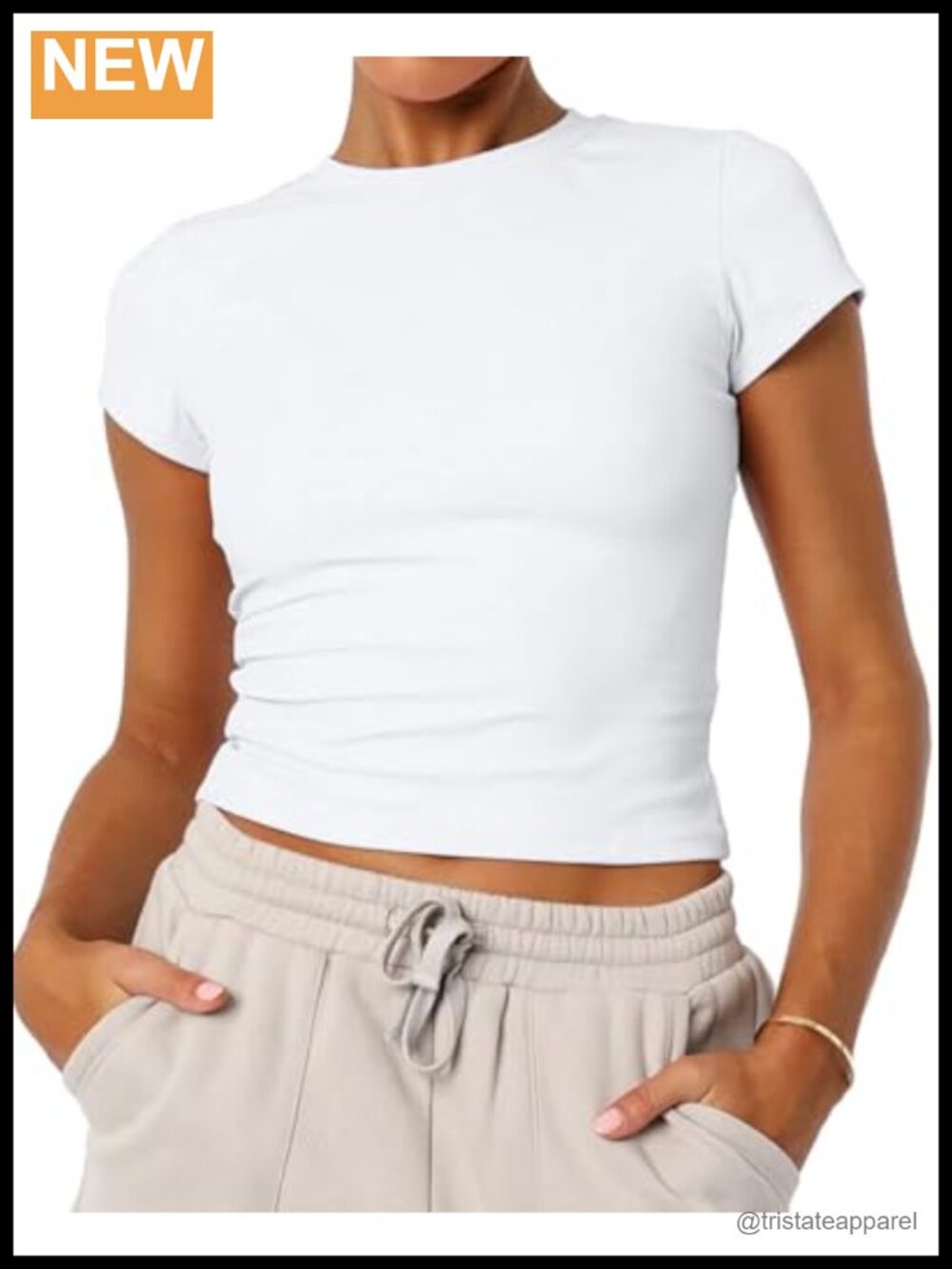 Cotton Crewneck Short Sleeve Y2K Baby Tee Going Out Summer Top